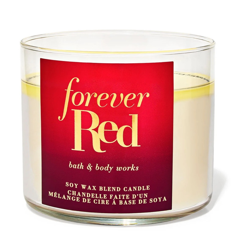 🕯️BATH & BODY WORKS 🕯️Forever Red  3-Wick Candle